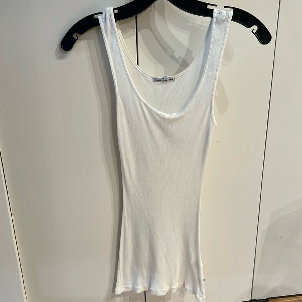 James Perse long ribbed white tank